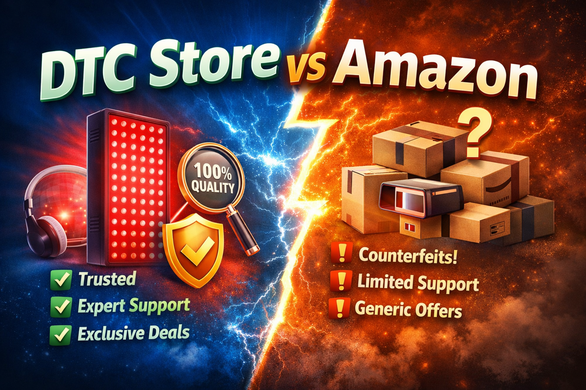 DTC Store vs Amazon: Choosing Where to Buy Red Light Therapy Devices