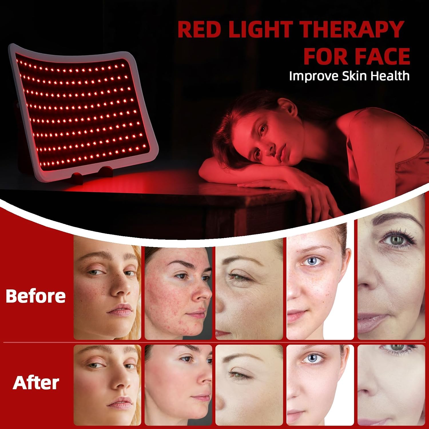 Red Light Therapy with Stand V-P24