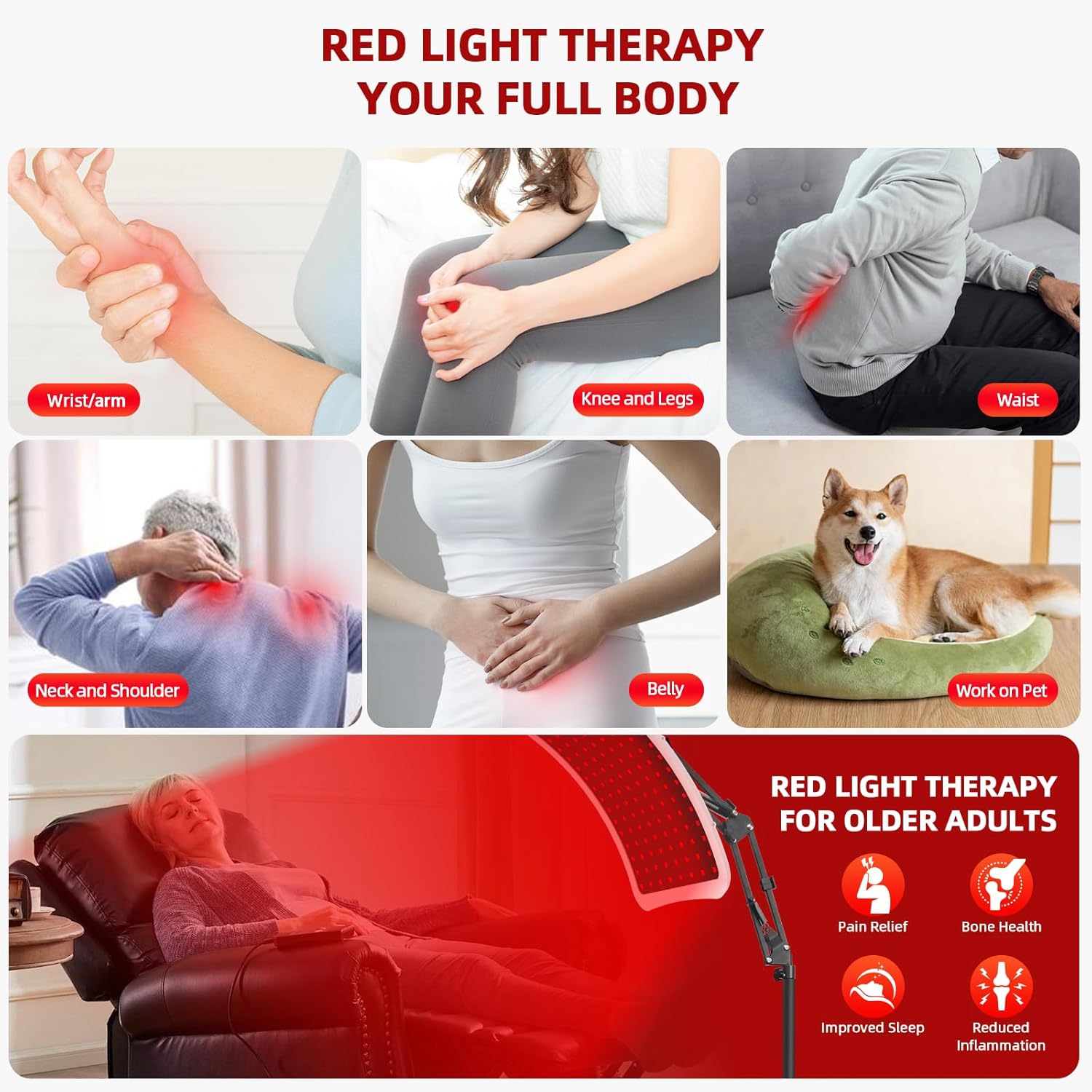 Red Light Therapy with Stand V-P24