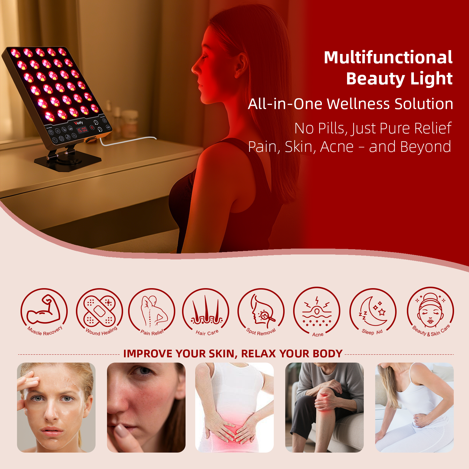Red Light Therapy Panel  V-P48